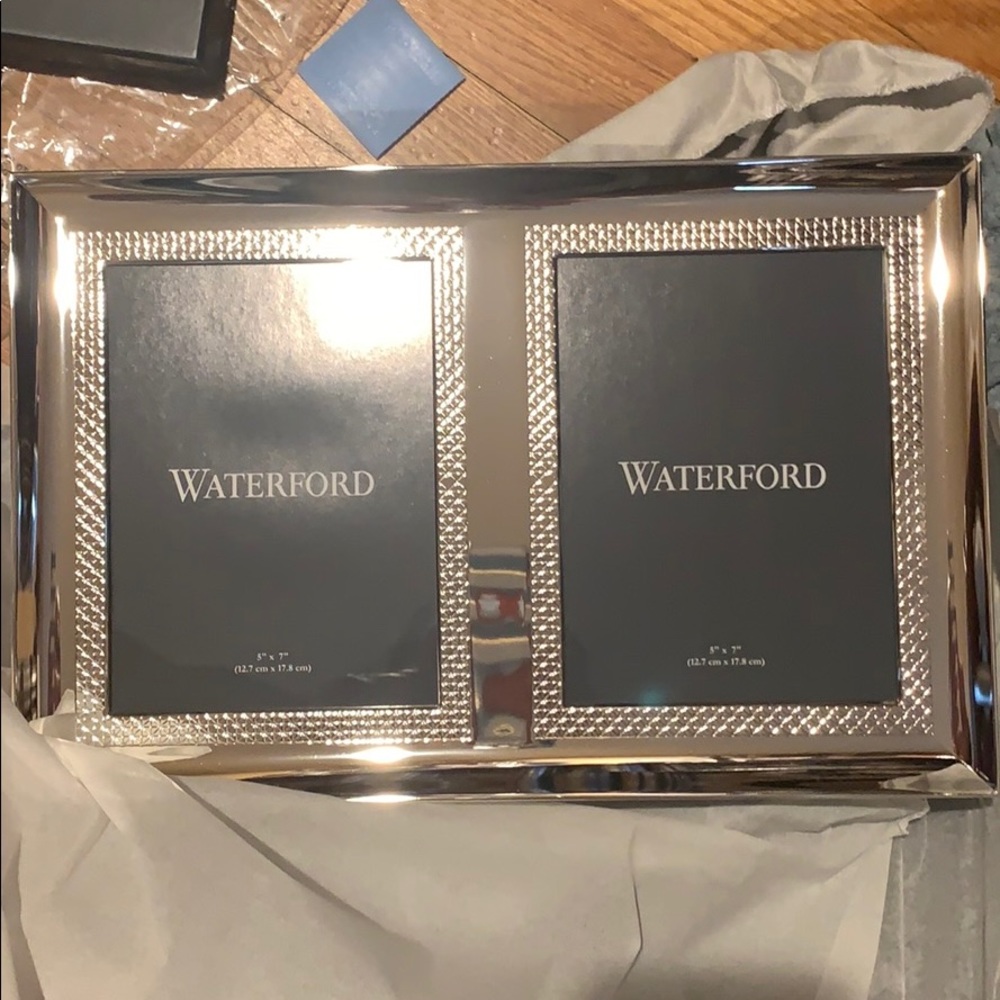 Waterford Lismore Diamond Silver 5x7 Double Frame - Picture 8 of 8